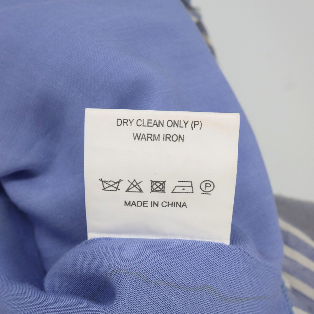 TJD The Jetset Diaries Dress Womens XS Blue White Cotton Linen Blend Lined Mini - Picture 12 of 12